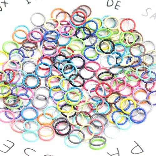 100Pcs/Pack 21 Colors 10mm Circle Key Connecting Ring DIY Candy Hanging Parts Jewelry Making Accessories