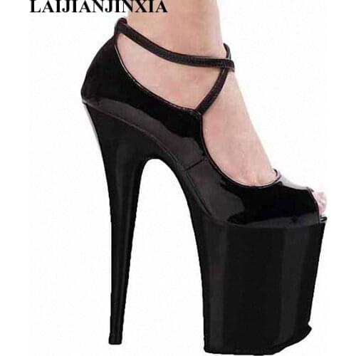 LAIJIANJINXIA New 20cm Sexy Thin High Heels Night Club Party Queen Dance Shoes Platform Pumps Women Dress Dance Pumps Shoes