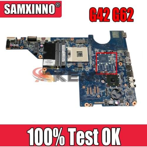 Akemy 595184-001 DA0AX1MB6H1 Laptop Motherboard for HP Pavilion G42 G62 Series s989 HM55 Mainboard Works