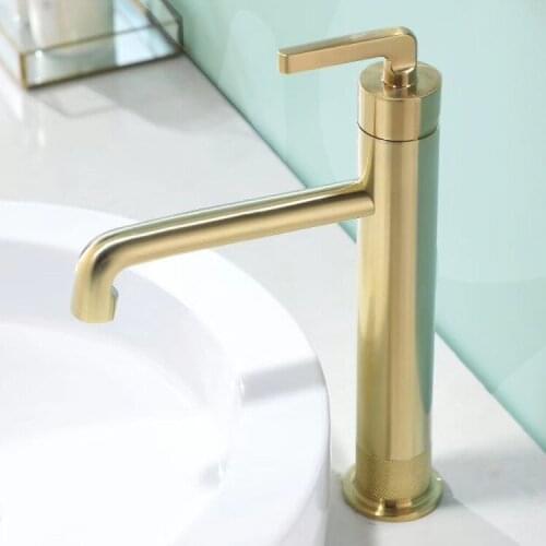 Copper high-end personality basin faucet hot and cold stage basin bathroom sink faucet lavatory manufacturers selling