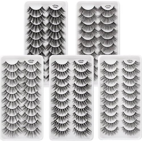 YSDO Eyelashes 5/10 Pairs Fake Lashes Natural Volume Eyelash 3D Mink Lashes Thick Makeup Dramatic Fluffy Faux Cilios maquiagem