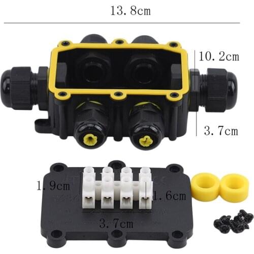 Outdoor Junction Box Plastic Waterproof UV Protection Cable Junction Box Shell Cable Wire Connector Protective Box