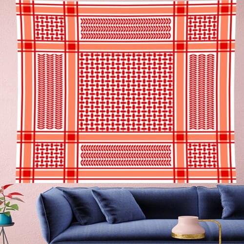 Nordic Style red stripe Tapestry Vintage Style Tapestries Retro geometric Wall Hanging home decor Classical Pattern