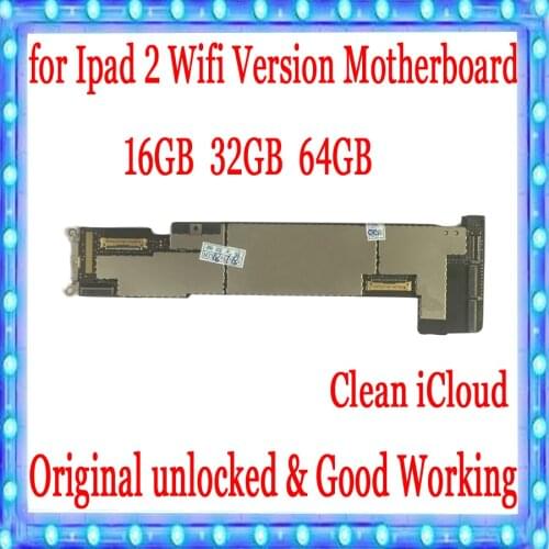 Factory unlocked for ipad 2 Motherboard,wifi version & wifi +3g version Original for ipad 2 Mainboard with IOS,16GB 32GB 64GB