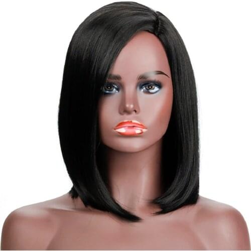 Bob Wig Straight Wig Black Wig for White/Black Women Hair Wigs Heat Resistant Synthetic Wig Natural Fake Hair Romance Style
