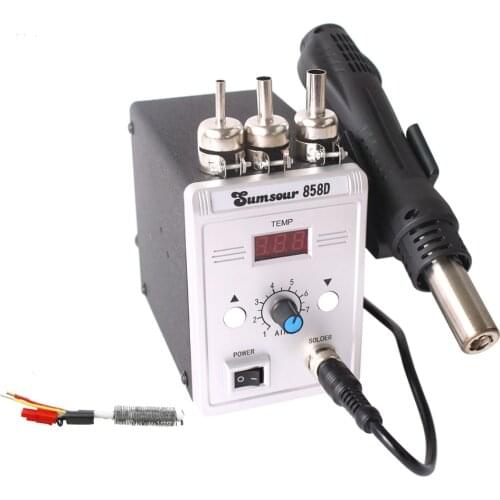 858D Temperature Adjustable 220V/110V Digital Display Hot Air Gun Soldering Station BGA Rework SMD SMT Welding Repair Tool
