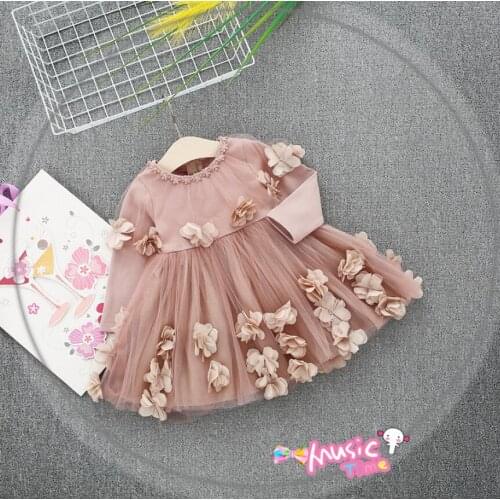 Baby Girl spring autumn flower party Dresses for 0-2 years baby girl clothes infant long sleeves princess dress