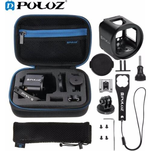 PULUZ 14 in 1 CNC Aluminum Cage for GoPro Combo Kit with EVA Case stocker for GoPro HERO4 Session HERO 4 Session