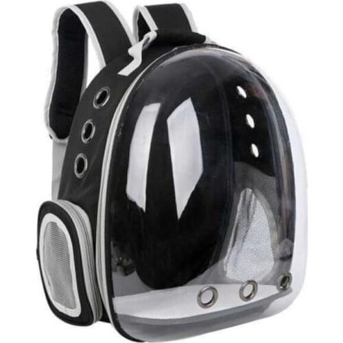 Black Transparent Astronaut Cat Dog Carry Backpack 45x36x25 Cm asts95666