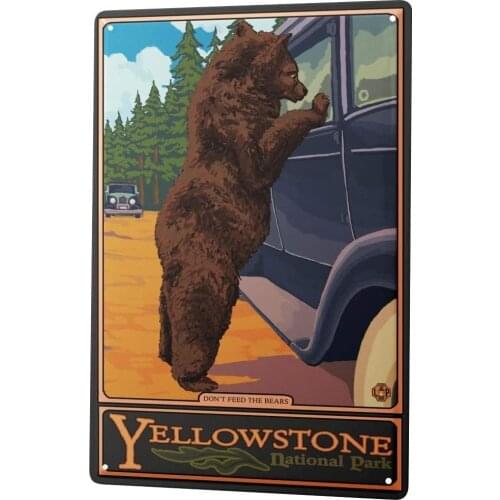 SINCE 2004 Tin Sign Vacation Travel Agency Yellowstone