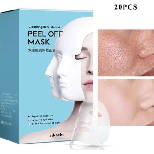 Tear Off Mask Hydrating Shrink Pores Remove Stains Repair Whitening Anti-Wrinkle Anti-Aging Oil-Control Face Skin Care 5ml*20pcs
