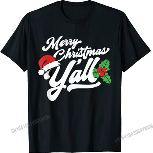 Merry Christmas Yall Funny Country Southern Holiday T-Shirt Camisas Men Tshirts Camisa Brand New Tops Shirts Unique For Men