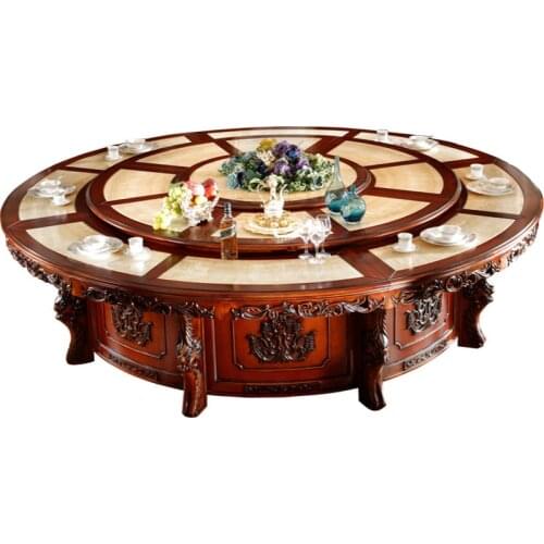 Villa round dining table large dining table hotel club high grade dining table dining table