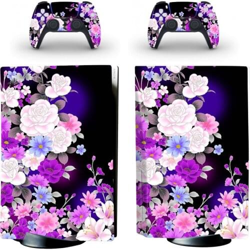 Chinese style painting Vinyl Decal PS5 CD Skin Sticker for PlayStation 5 PS 5 CD Version Console and Controller Protective Cover