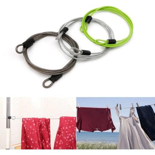 2Pcs Cycling Security Loop Bike Cable Lock Anti-theft Steel Core 100cm x 4mm
