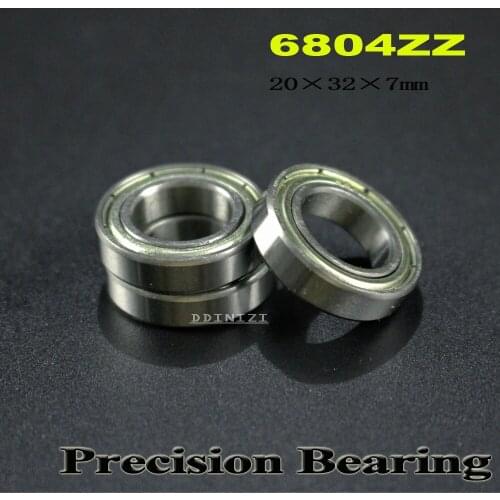 6804ZZ Bearing 20*32*7 mm ABEC-1 Metric Slim Thin Section 61804Z 6804 Z ZZ Ball Bearings 6804Z (10Pcs)