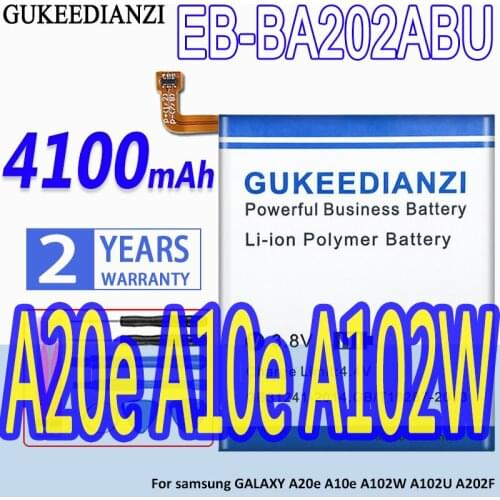 High Capacity GUKEEDIANZI Battery EB-BA202ABU 4100mAh For samsung GALAXY A20e A10e A102W A102U A202F