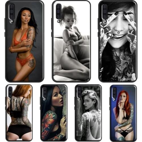 Sexy Sleeve Tattoo Girl Case For Samsung A52 A12 A32 A72 A21S A20e A21S A31 A51 A71 A10 A02S A50 A70 Back Cover