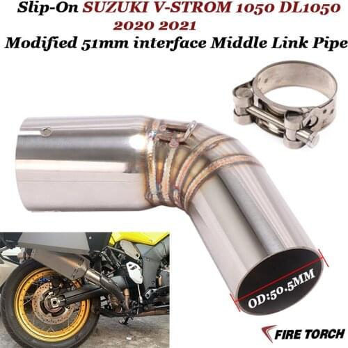 For SUZUKI V-STROM 1050 DL1050 2020 2021 Motorcycle Exhaust Escape Modified Stainless Steel 51mm interface Middle Link Pipe