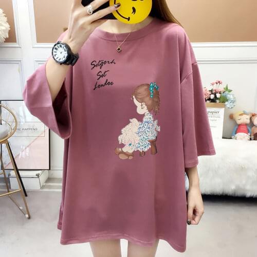 Size 8XL 150KG Women Summer Sweet shirt Big Size Gril Print Femme tee O Neck Big Tops Plus Size Women t shirt