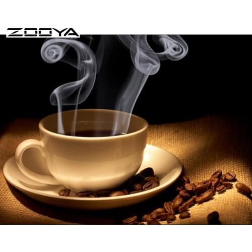 New Arrived Diamond Painting Continental Coffe Cups Rhinestone Cross Stitch Square Diamond Embroidery Sets Home Decoration F593