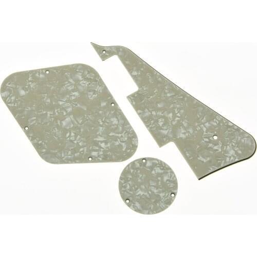Aged Pearl LP Pickguard & Back Plate Switch Cavity Covers for LP