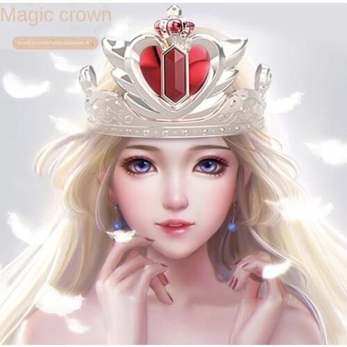 New Light Music Magic Crown, Childrens Crown Headdress Toy, Girl Play House Princess Headband Crown