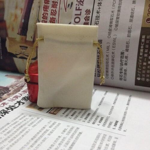 SPECIAL SALE(15pcs/lot)6*8cm beige velvet jewelry bag for gift bag drawstring pouch for jewelry gift ring earing watch pouch 7