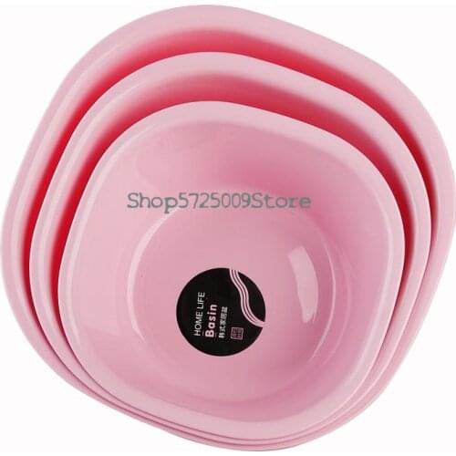 Thickened Plastic Wash Basin Square Household Vegetable Wash Basin Baby Wash Basin Adult Washing Foot Wash Basin Plastic Basin