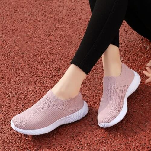 Women Sneakers High Quality Women Tennis Shoes Slip on Flats Shoes Women Loafers Plus Size Walking Flat Zapatillas De Deporte