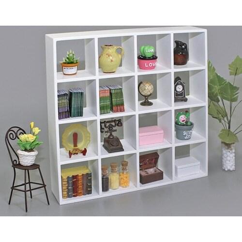 1/12 Dollhouse Home Scene Mini Simulation Bookcase Decor Toy DIY Props Birthday Christmas New Year Gift Children Toys