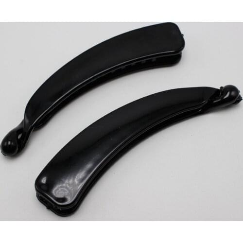 5 Black Plastic Wide Banana Clips Hair Claw Comb Ponytail Holder 110mm for DIY Craft