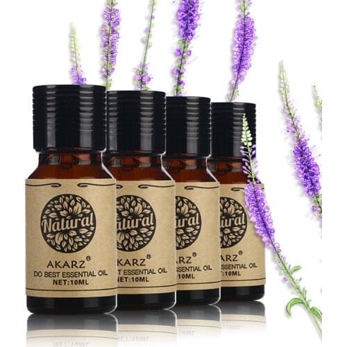 AKARZ Neroli Gardenia Cherry Blossom Helichrysum Essential Oil for Aromatherapy Massage Spa Bath Skin Care 10ml*4