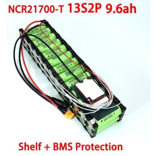 48V 9.6AH NCR21700T 13S2P 750W Electric Bike Battery E-bike Battery 54.2V 9600mAh Lithium batteries with BMS Shelf Protection