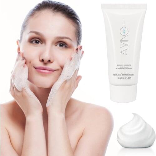 New 60g Amino Acid Face Cleanser Moisturizing Hydrating Oil Control Shrink pores Nourishing Brightening Skin Care Facial TSLM1
