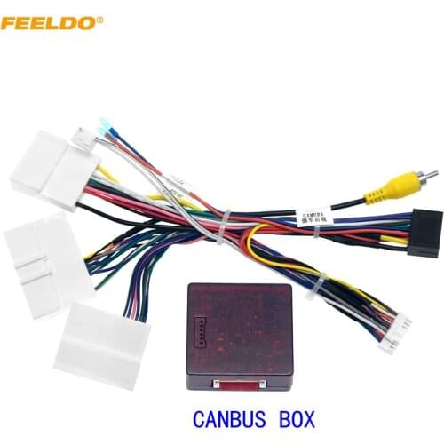 FEELDO Car Android Stereo 16PIN Power Wiring Harness Cable Adapter With CANbus Box For Renault Dacia Duster 2019+/Arkana /XM3