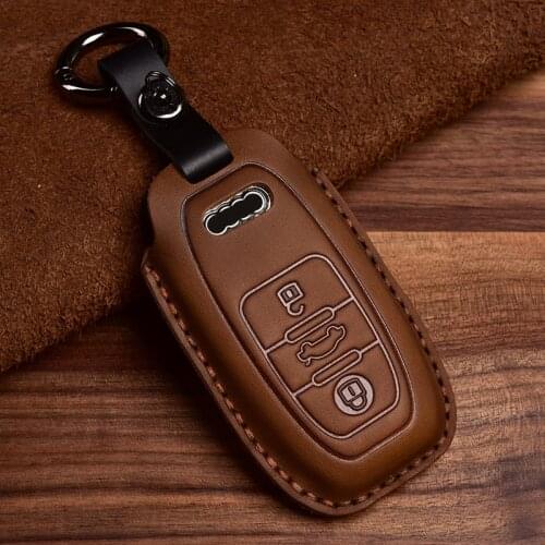Car Styling Car Key Case for Audi A6 RS4 S5 A3 Q3 Q5 S3 A4 Q7 A5 TT 2018 Protection Key Case for Car Accessories Key Bag Covers