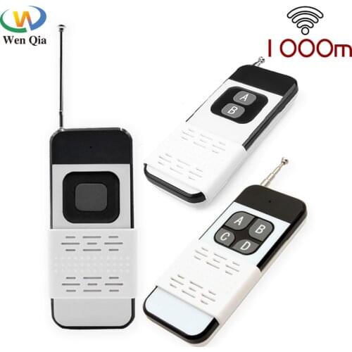 433 Mhz Wireless RF Module Remote Control Learning Code 1527 Remote Control 1/2/4CH Long Range 1000m For Lamps Lights Gate Door