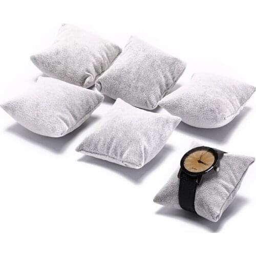 5pcs Watches Case Box Velvet & Cotton Jewelry Packaging & Display Bracelet Bangle Watch Pillow Holder For Jewelry