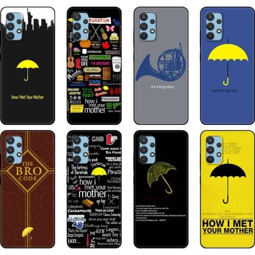 Black tpu Case For Samsung galaxy A32 A42 A52 A72 4g 5g S21 PLUS ultra back cover how i met his mother himym