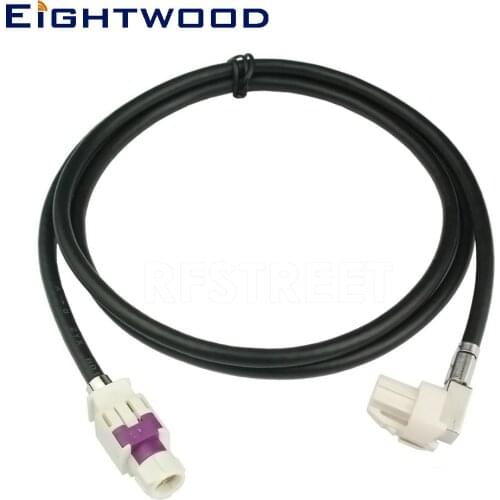 Eightwood New Vehicle High-speed Transmission FAKRA HSD B Jack to Jack White LVDS Adapter 120cm Shielded Dacar 535 4-Core Cable