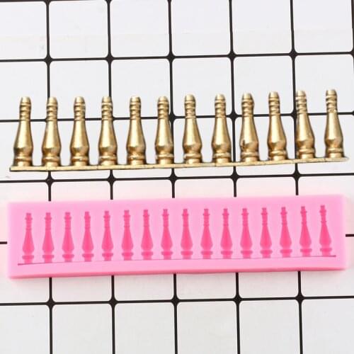 European Cylindrical Railing Silicone Mold Cake Border Fondant Cake Decorating Tools Candy Polymer Clay Chocolate Gumpaste Mould