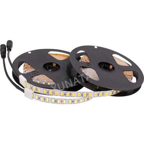 120LED/M Led Strip Light 5M 12V DC 5630 5730 600 Pixel Flexible Led Tape 50cm 1m 2m 3m 4m 5m White/Warm White with DC Connector