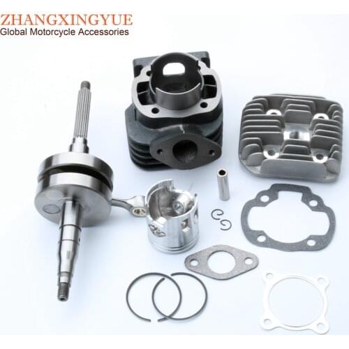 Scooter 70cc Big Bore Cylinder Kit & Racing Crankshaft for Yamaha Slider 50 Target Bws50 Bws Zuma 50cc 47mm / 10mm 2-Stroke