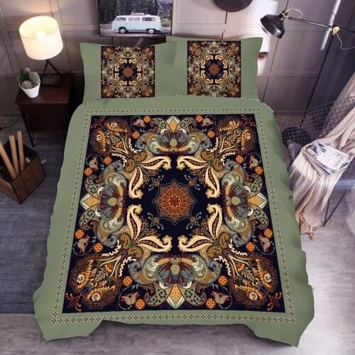 Distinctive Ethnic Style Colorful Patterns Duvet Cover Set Adult Teen Birthday Gifts Home Textiles Bedding Set Luxury Bedspread