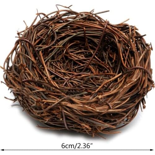 Handmade Vine Brown Bird Nest House Home Nature Craft Holiday Decoration