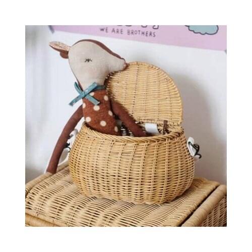 Bicycle Basket Bicycle Basket Children Backpack Bike Tricycle Scooter Supplies Kids Artificial Weaving Wicker Basket Kids Bike