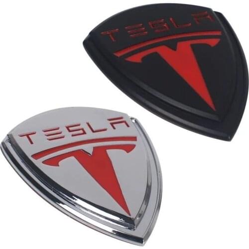 Car 3D metal shield styling sticker for Tesla Model 3 S X Y Car Trunk body side fender window Emblem Badge Logo Decals stickers