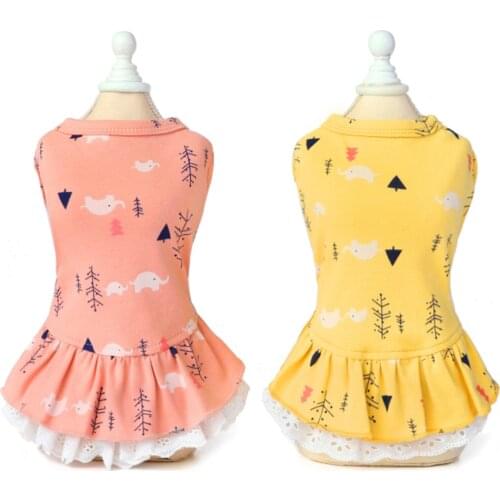 Cute Pet Dog Dress Vest Jacket For Dogs Cats Spring Summer Chihuahua Yorkies Clothes Clothing Puppy Coat Costume For Pets Dogs