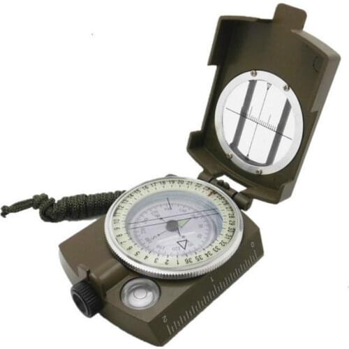 Multifunctional Compass for Outdoor Use, Metal with Luminous Tatical Militar Acessories Pointing Guide Truck Survival Gear